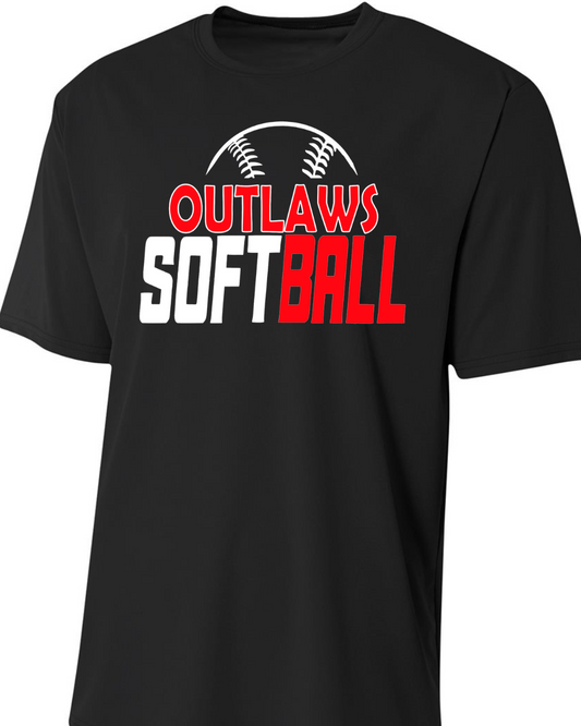 Ogemaw Outlaws 2025 Softball Red Black Gray Top Options