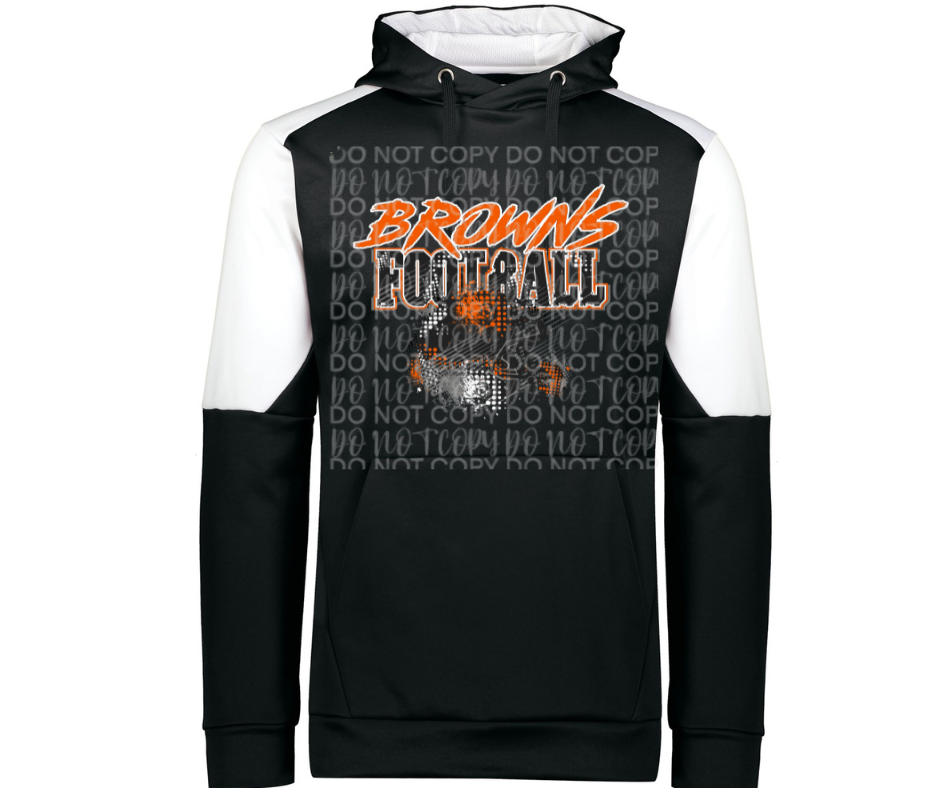 Ogemaw Browns 2025 Grunge Helmet Specialty Name Brand Hoodie Options