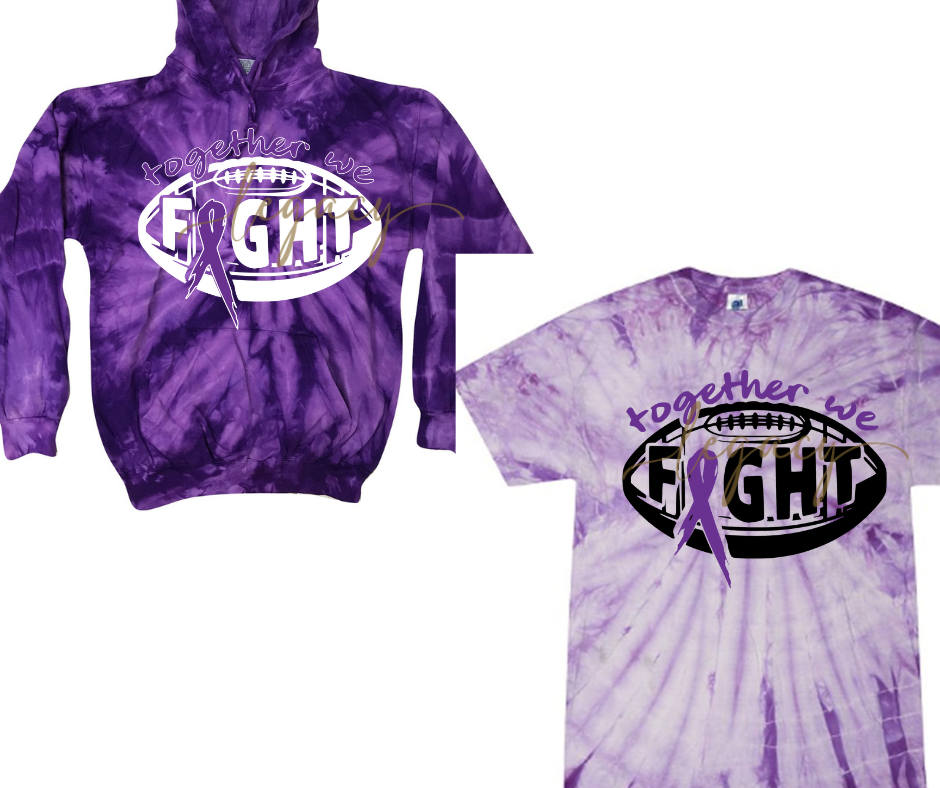 Purple Game Falcon Football Together We Fight Tie Dye Options