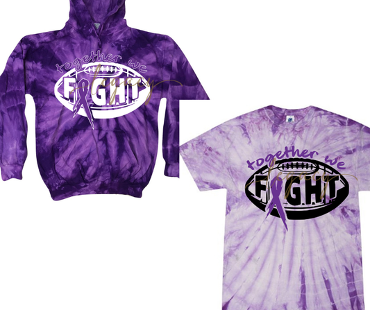 Purple Game Falcon Football Together We Fight Tie Dye Options