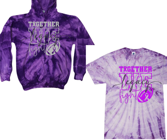 Purple Game Falcon Football Together We Fight Tie Dye Options