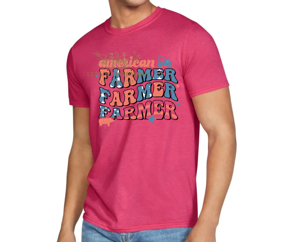 American Farmer 4th Red White & Blue American Pride America Freedom
