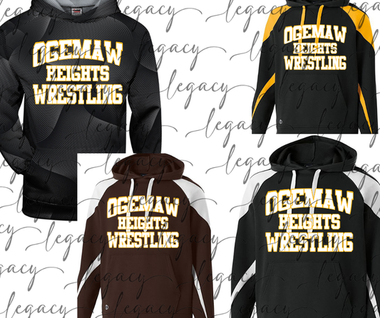 Ogemaw Heights Wrestling Specialty Name Brand Hoodie Options Falcon Wrestling 2025