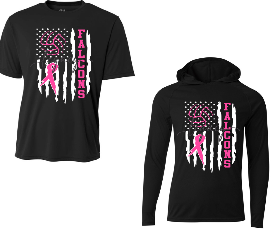 PINK OUT Volleyball Falcons Flag Performance Dri Fit Top Options