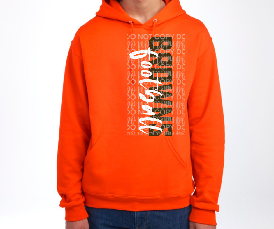 Ogemaw Browns 2025 Fall Football & Cheer Sideways Browns Football Top Options