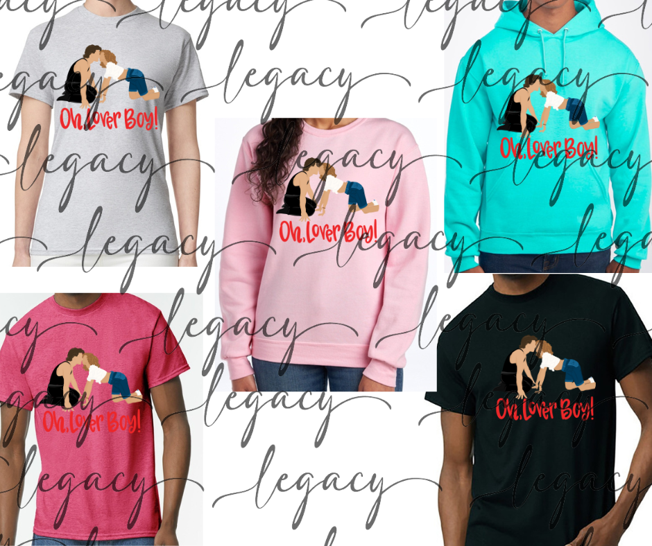 Oh Lover Boy Dirty Dancing Vday Valentines 2026 Cotton/Poly Blend Multi Color Top Options