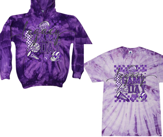 Purple Game Falcon Football Game Day Tie Dye Options