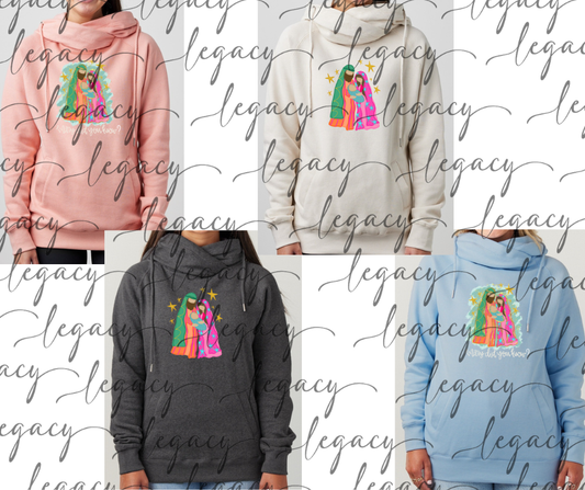 Mary did you know? Cowl Neck Top Multi Color Options Holiday Magic
