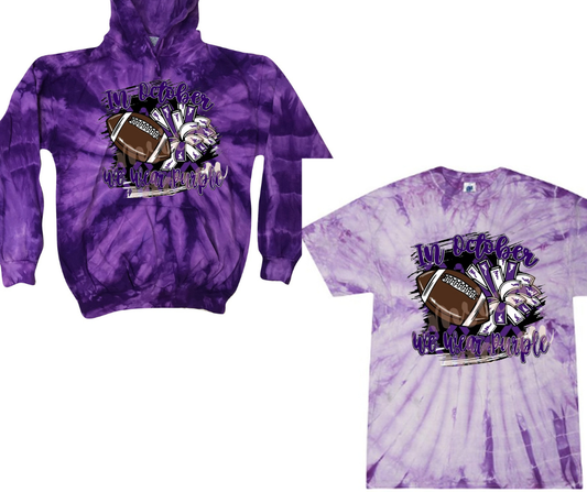 Purple Game Falcon Football In October We Wear Purple Tie Dye Options