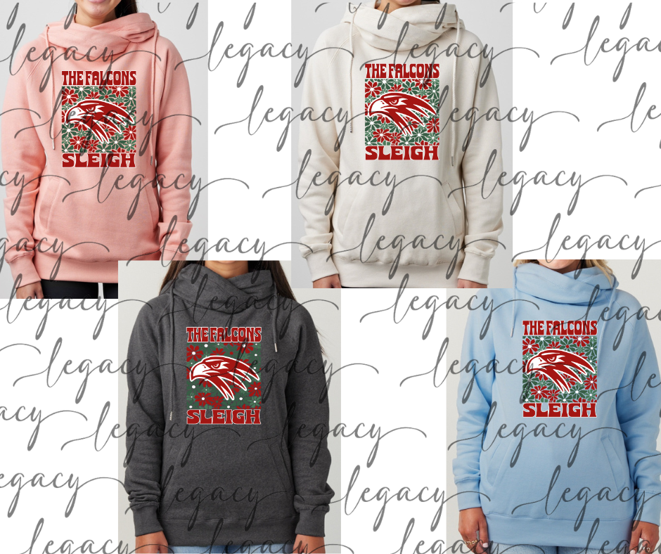The Falcons Sleigh Cowl Neck Top Multi Color Options Holiday Magic