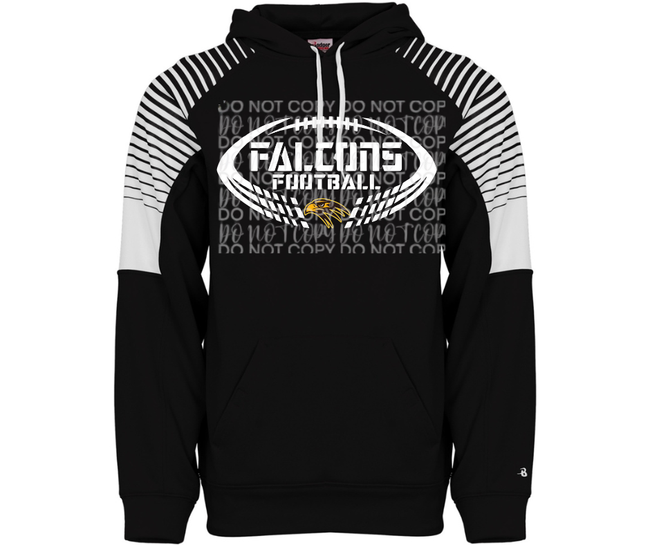 Falcon Football Split ball Specialty Name Brand Hoodie Options