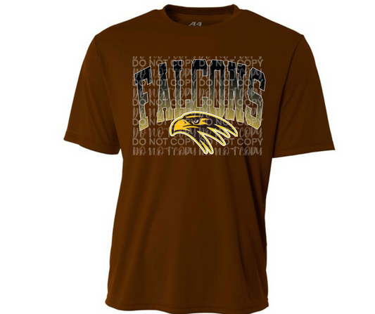 Ogemaw Falcons 2025 Ombre University Falcons Logo Dri Fit Top Options