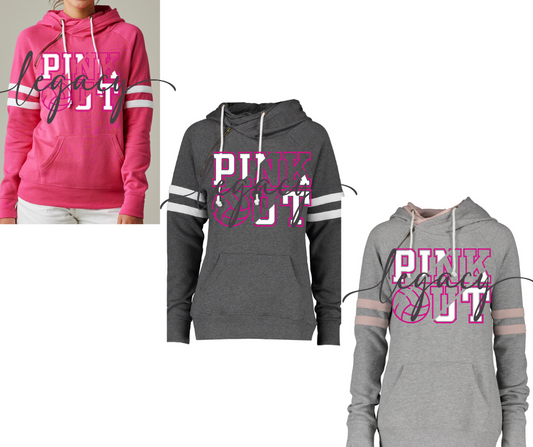 Pink Out Volleyball Double Hood Top Options Falcon Pink Out