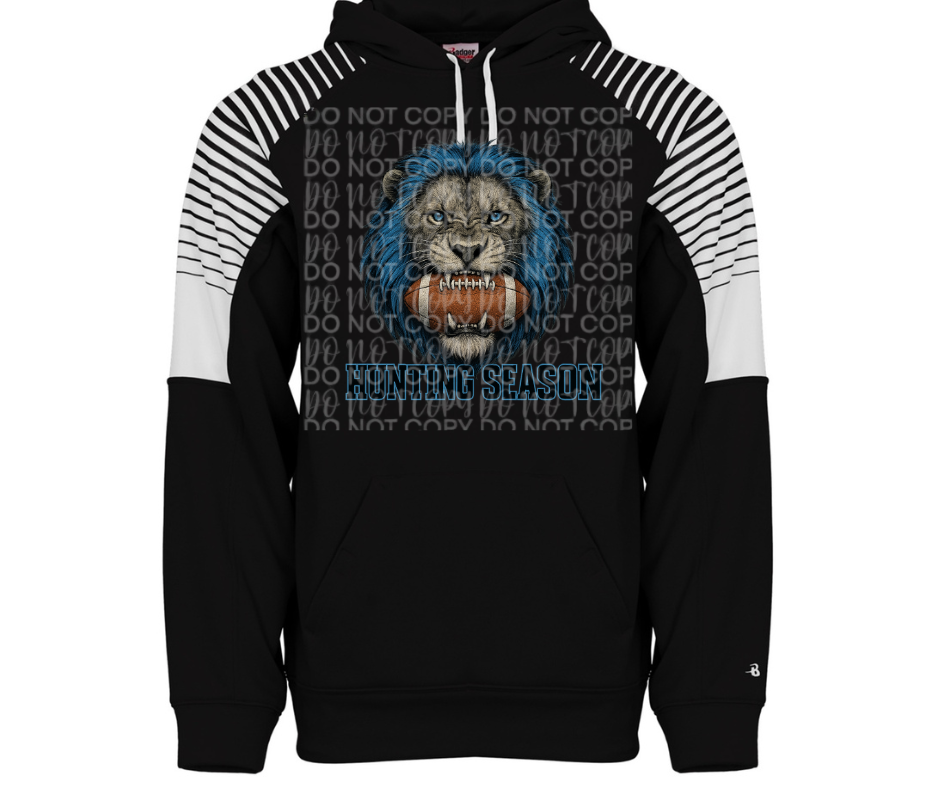 Lions Football Hunting Season Specialty Name Brand Hoodie Options One Pride