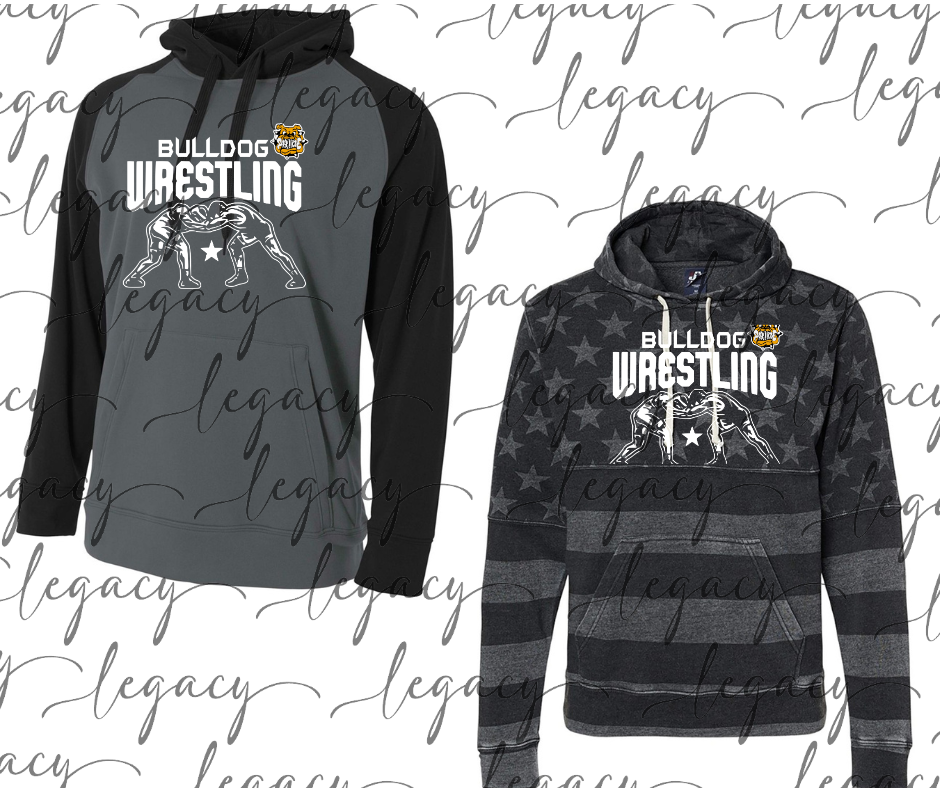 Bulldog Wrestling Wrestlers Specialty Name Brand Hoodie Options Bulldogs 2025