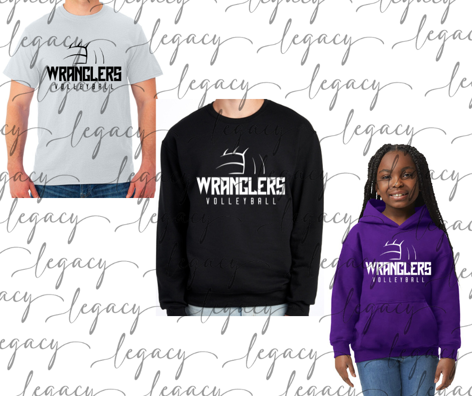 Wranglers Volleyball Wranglers 2025 Cotton/Poly Blend Multi Color Top Options