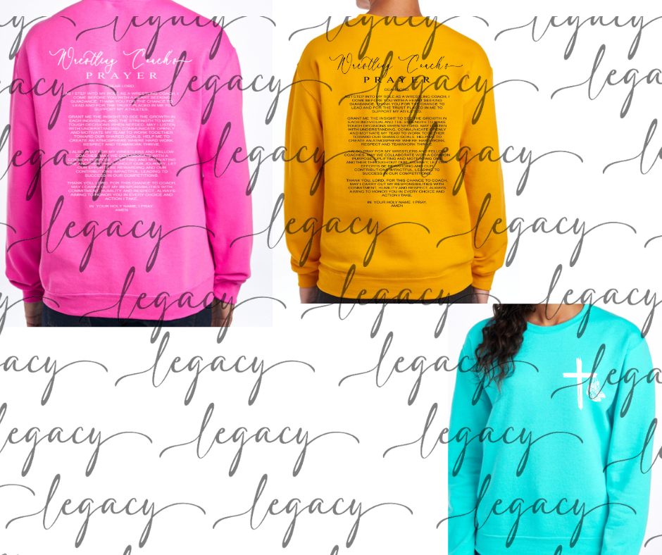 Wrestling Coach's Prayer Wrestling 2025 Cotton/Poly Blend Multi Color Top Options Wrestling 2025