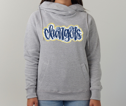Chargers script Cowl Neck Top Options Mio Chargers 2025
