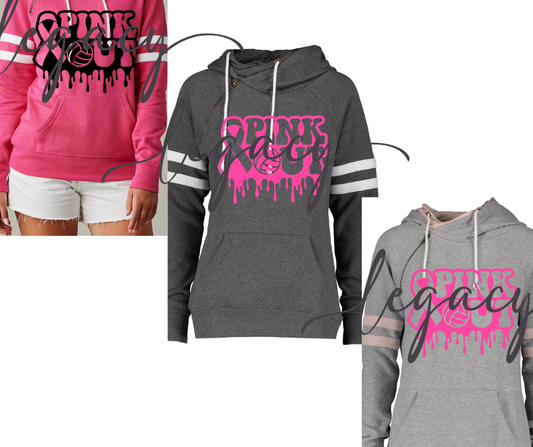 Pink Out Volleyball Double Hood Top Options Falcon Pink Out