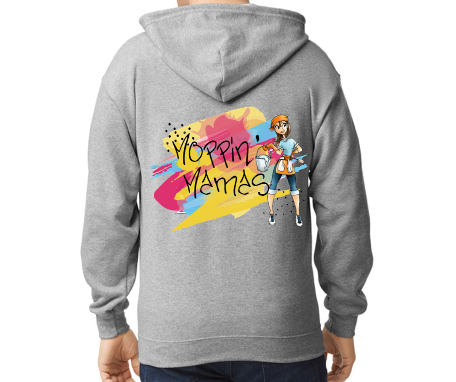 Moppin Mama's Colorful Full Zip Hoodies