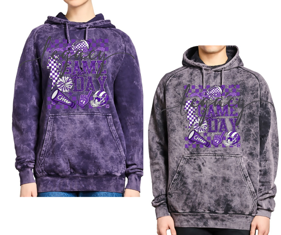 Purple Game Falcon Football Cloud Hoodie Options
