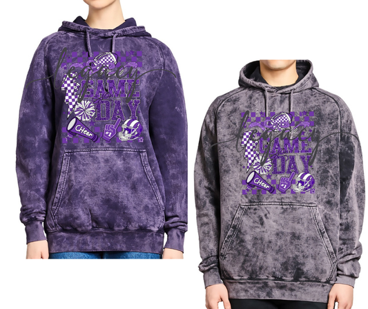 Purple Game Falcon Football Cloud Hoodie Options