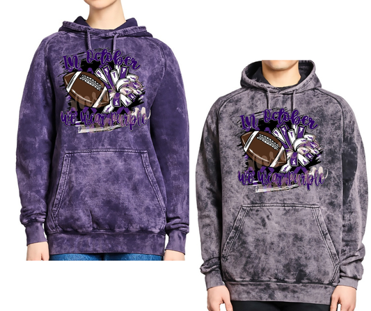 Purple Game Falcon Football In October We Wear Purple Cloud Hoodie Options