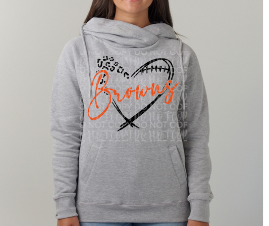 Ogemaw Browns 2025 Leo Heart Cowl Neck Top Options