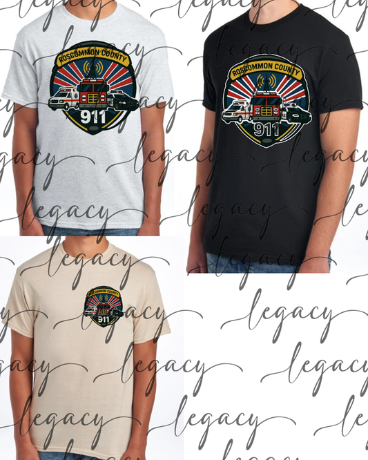 Light Grey, Black, Tan Unisex Tops Roscommon County Dispatch