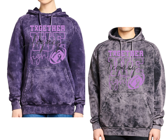 Purple Game Falcon Football Together We Fight Cloud Hoodie Options