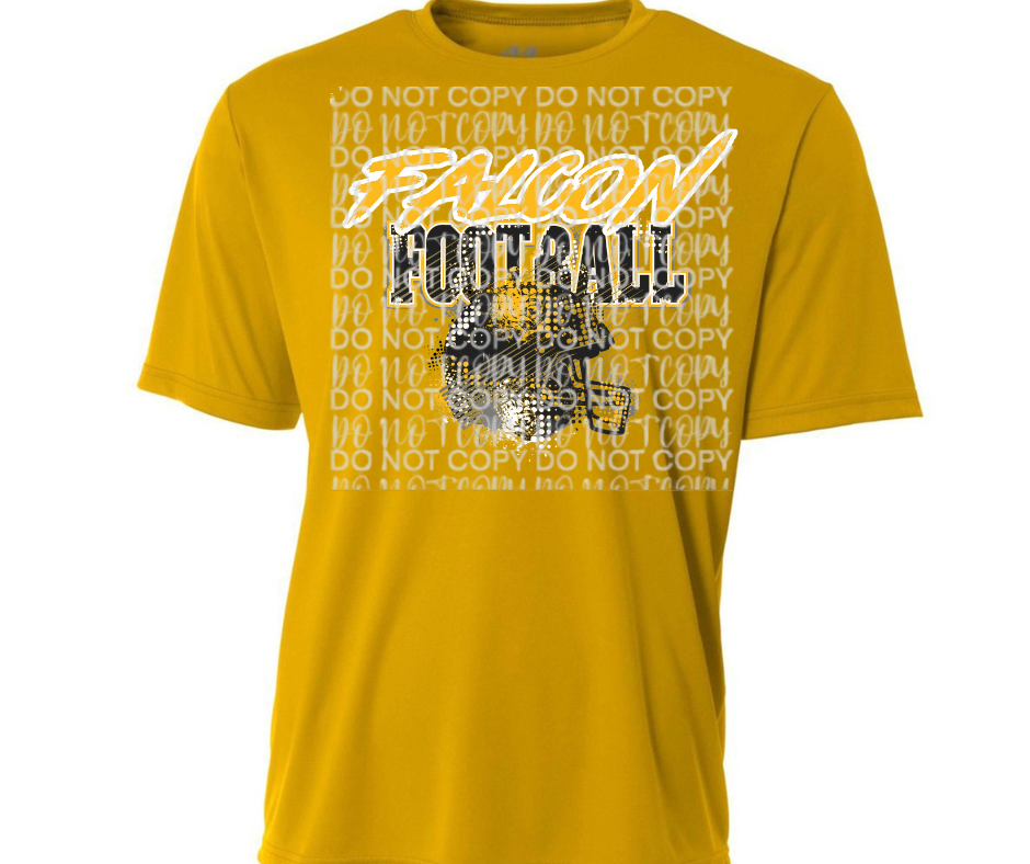 Ogemaw Falcons Helmet Grunge Falcon Football Dri Fit Top Options