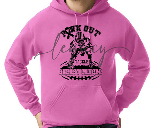 Football Player PINK Cotton/Poly Blend Top Options Pink Out Football 2025 Ogemaw Browns Falcon Football