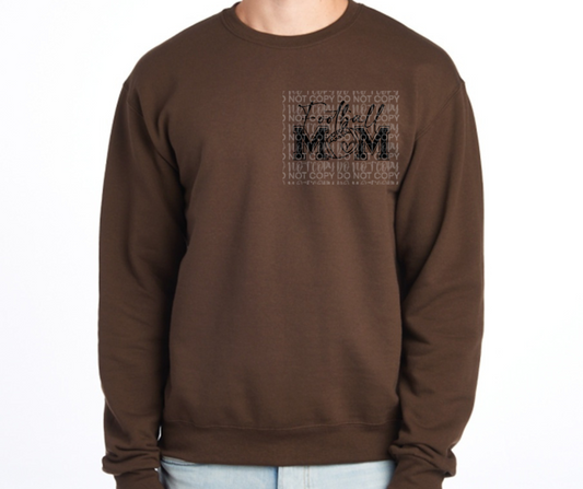 Football Mom Custom Last Name Cotton/Poly Blend Top Options Ogemaw Browns 2025 Falcon Football