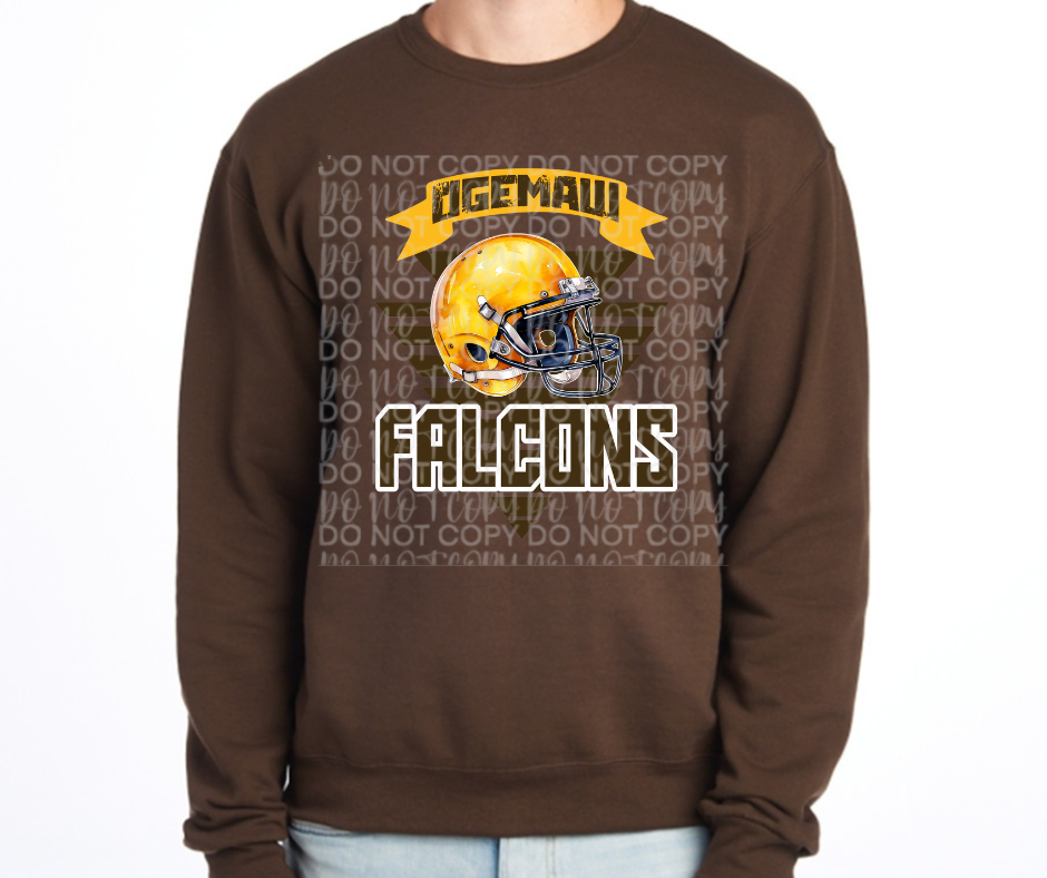 Ogemaw Falcon Football Helmet Triangles Cotton/Poly Blend Top Options Falcon Sports