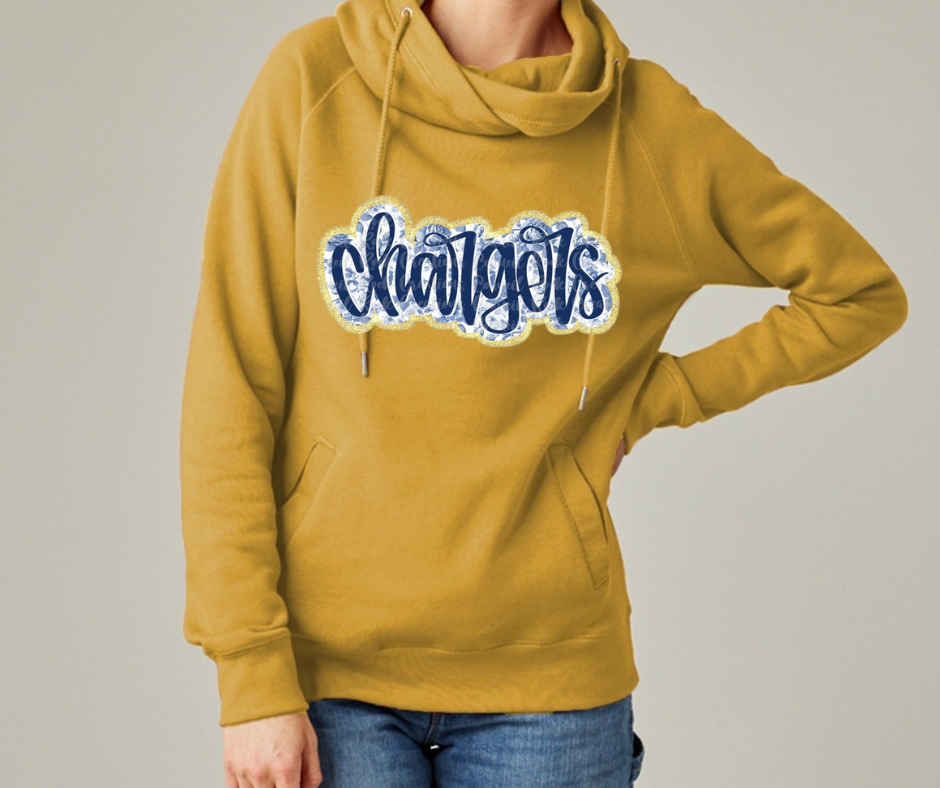Chargers script Cowl Neck Top Options Mio Chargers 2025