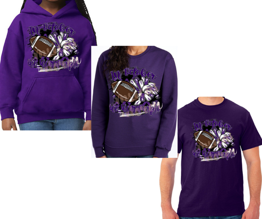 Purple Game Falcon Football In October We Wear Purple PURPLE Cotton/Poly Blend & PERFORMANCE Top Options