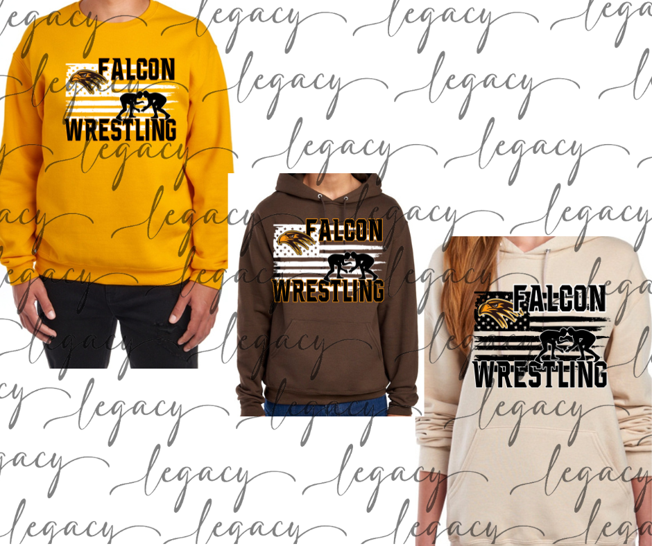 Falcon Flag Cotton/Poly Blend Multi Color Top Options Falcon Wrestling 2025