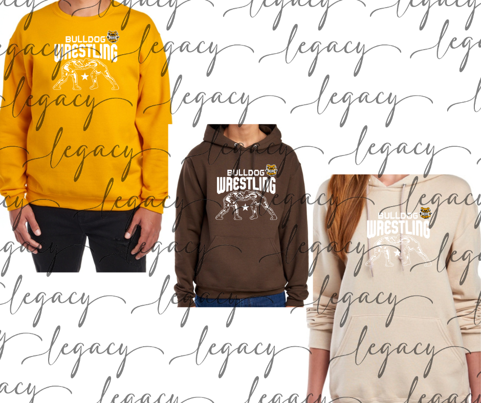 Bulldog Wrestling Wrestlers Cotton/Poly Blend Multi Color Top Options Bulldogs 2025