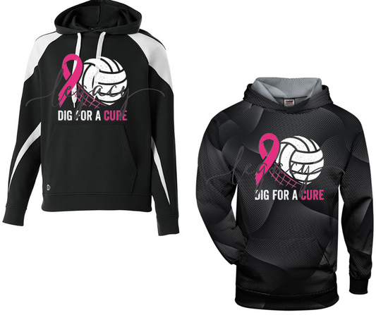 PINK OUT Volleyball Dig Specialty Hoodies