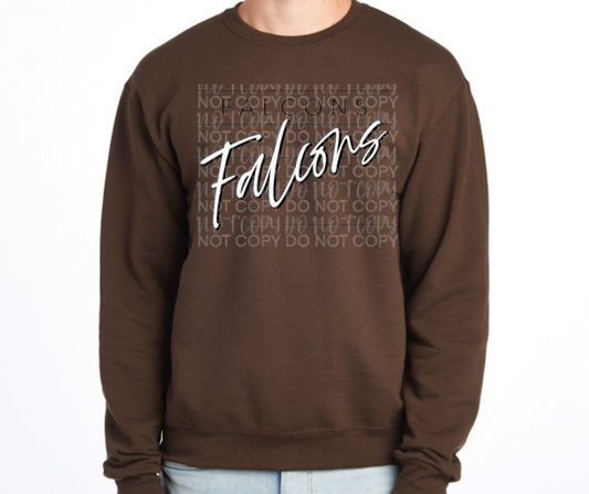 Ogemaw Falcons 2025 Falcons Lines Cursive Cotton/Poly Blend Top Options