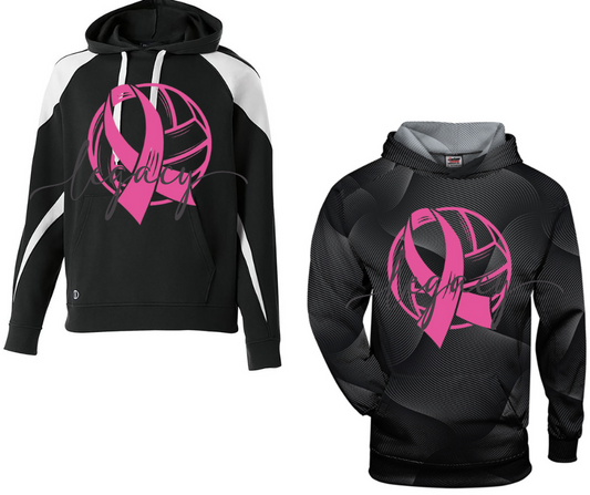 PINK OUT Volleyball Ribbon Specialty Hoodies
