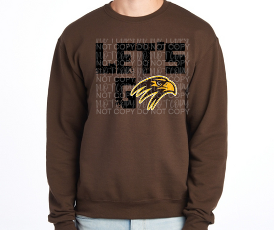Ogemaw Falcons 2025 Lets Go Falcon logo Cotton/Poly Blend Top Options