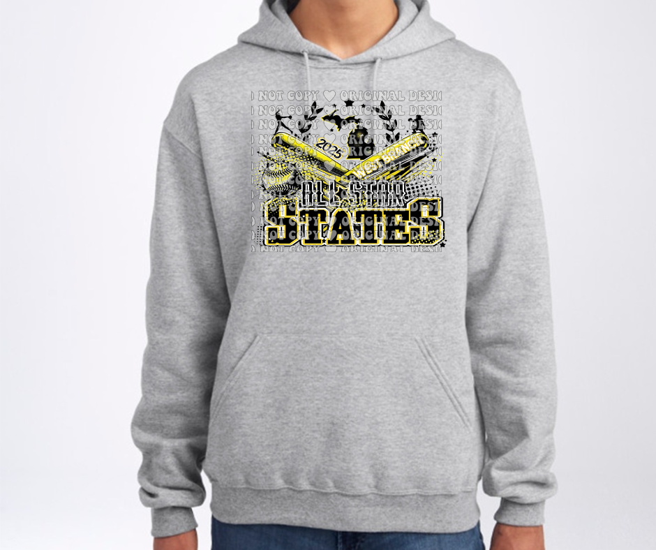 2025 WB All Star States Softball 8-10 Girls Sponsor Shirts