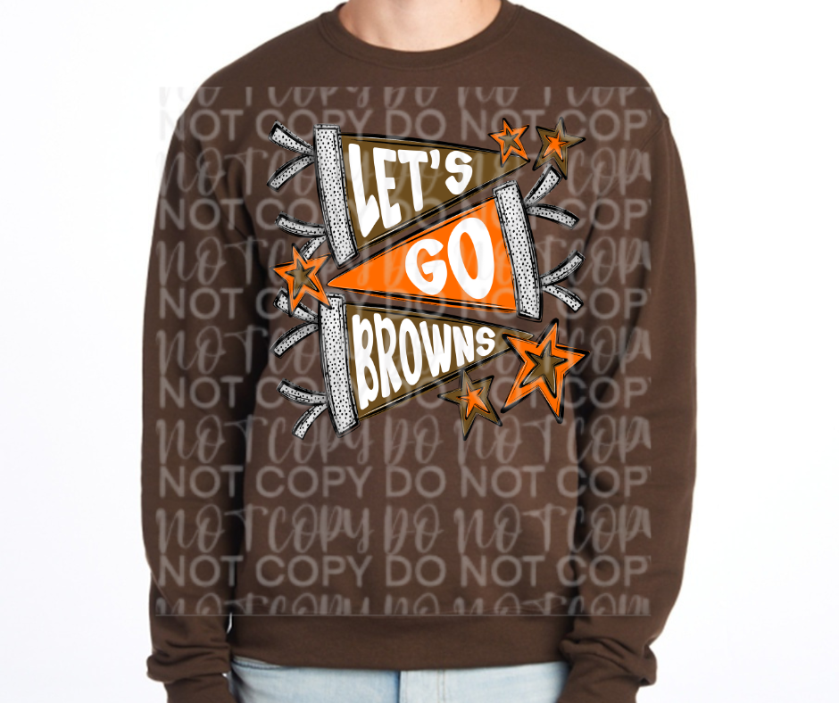 Ogemaw Browns 2025 Lets Go Browns Pennant Flag Cotton/Poly Blend Top Options