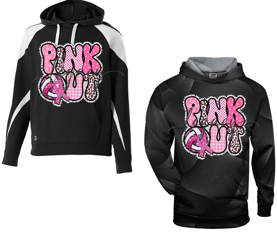 PINK OUT Volleyball Leo Specialty Hoodies