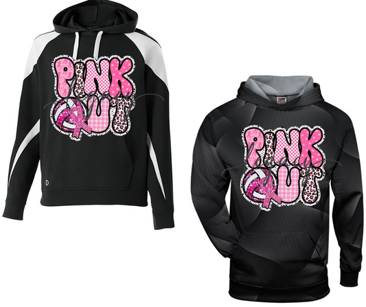 PINK OUT Volleyball Leo Specialty Hoodies