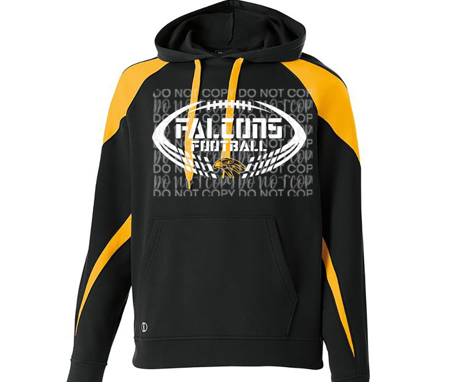 Falcon Football Split ball Specialty Name Brand Hoodie Options