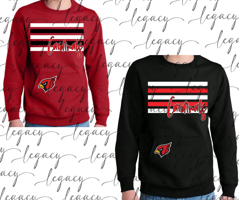 Pocket Detail Crewneck Multi Teams Schools Options Youth & Adult Top