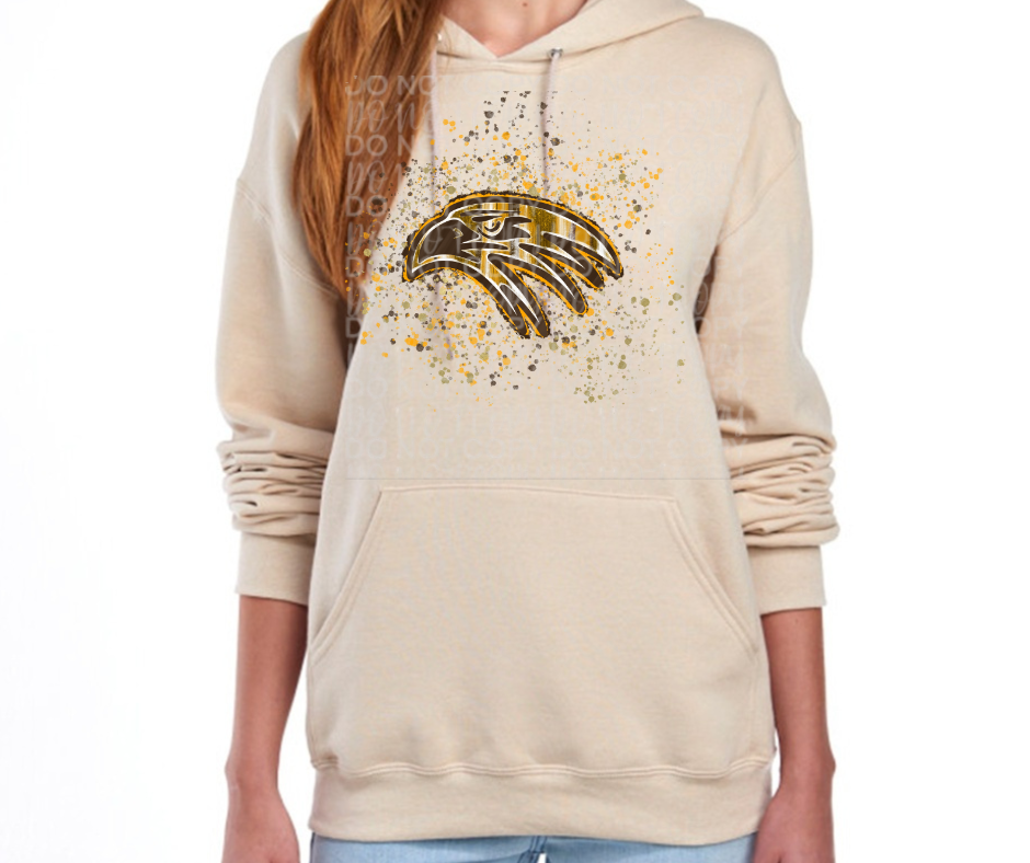 Ogemaw Falcons 2025 Paint Splatter Falcon Cotton/Poly Blend Top Options