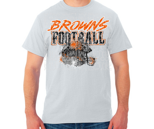 Ogemaw Browns 2025 Grunge Helmet Cotton/Poly Blend Top Options